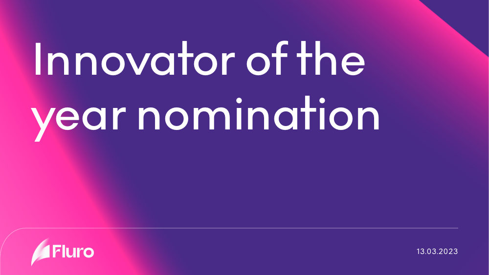 Innovator of the year nomination!